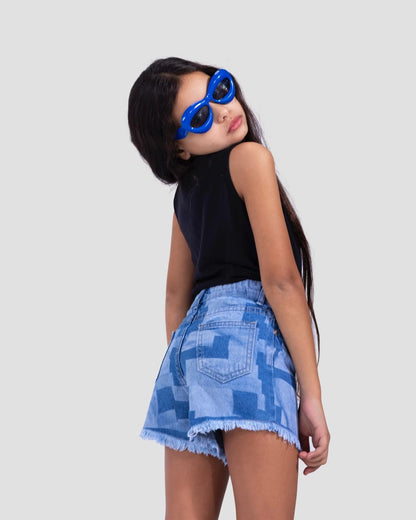 New Hot-Short In cupied Blue