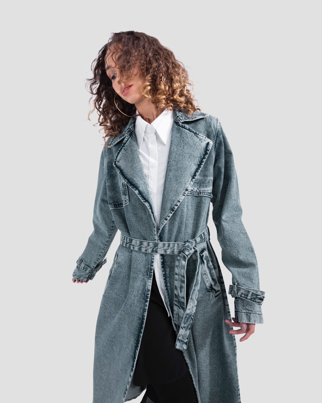 Denim Trench Coat