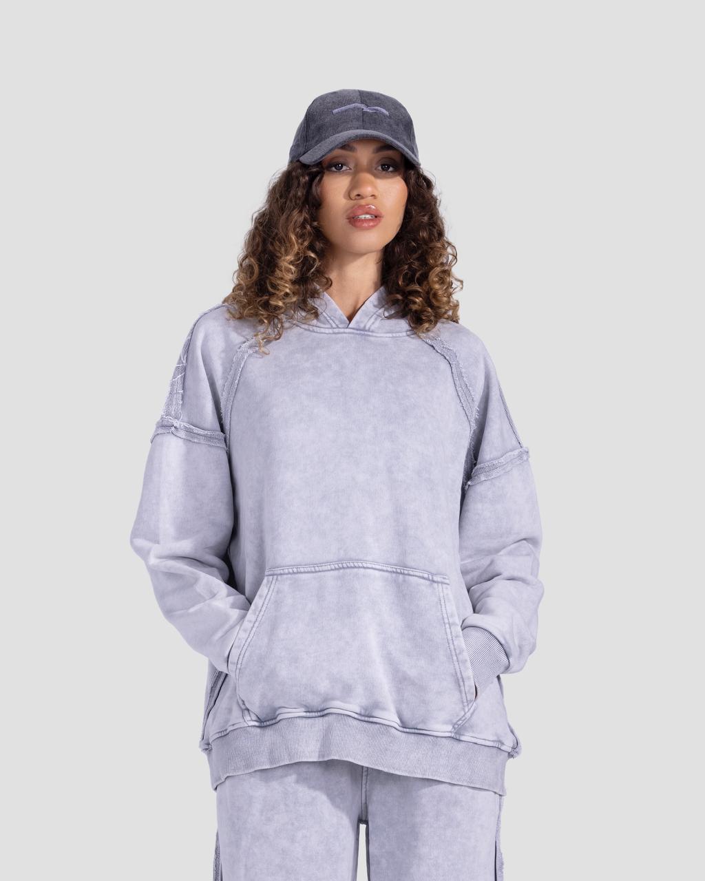 Washed light grey Hoodie