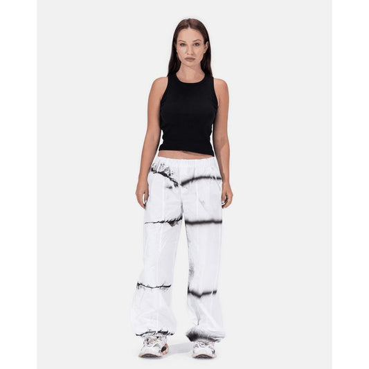 Kava PARACHUTE PANTS - WHITE BLACK